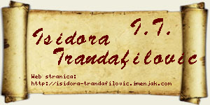 Isidora Trandafilović vizit kartica